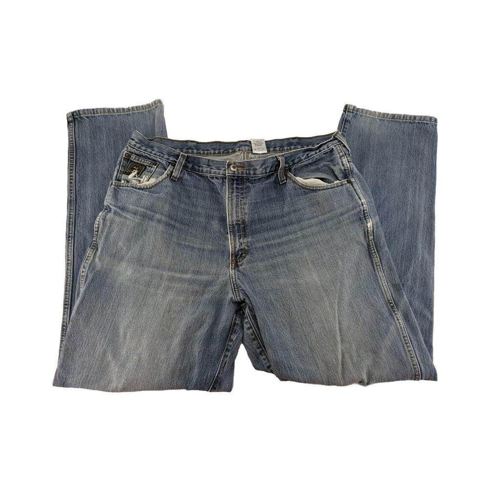 Cinch Up Men's White Label‎ Relaxed Fit Medium Wash Distressed Jeans 40x34